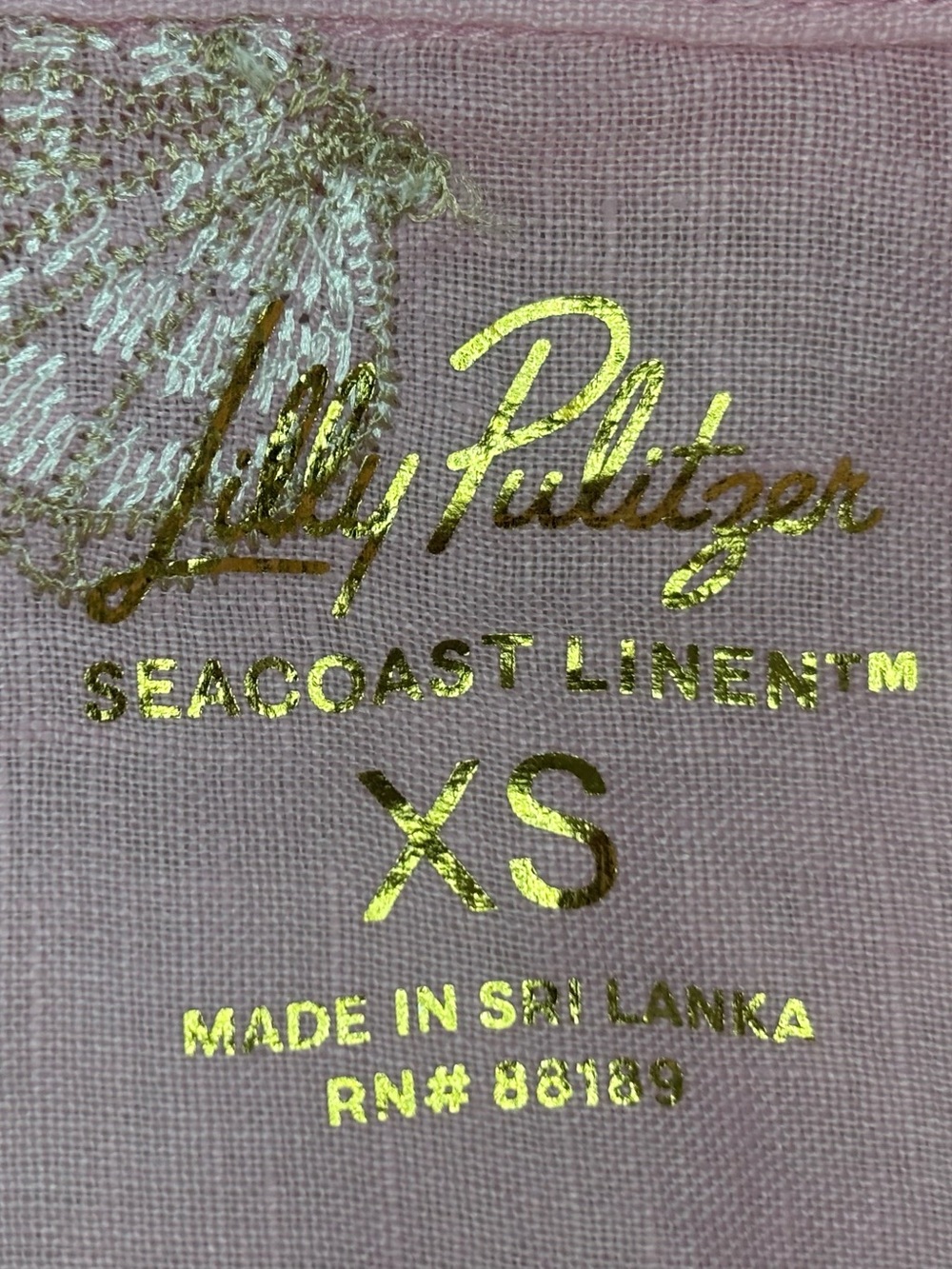 Lilly Pulitzer Pink Seacoast Linen with Happy Hour Embroidery🍸🌴 - Picture 2 of 16